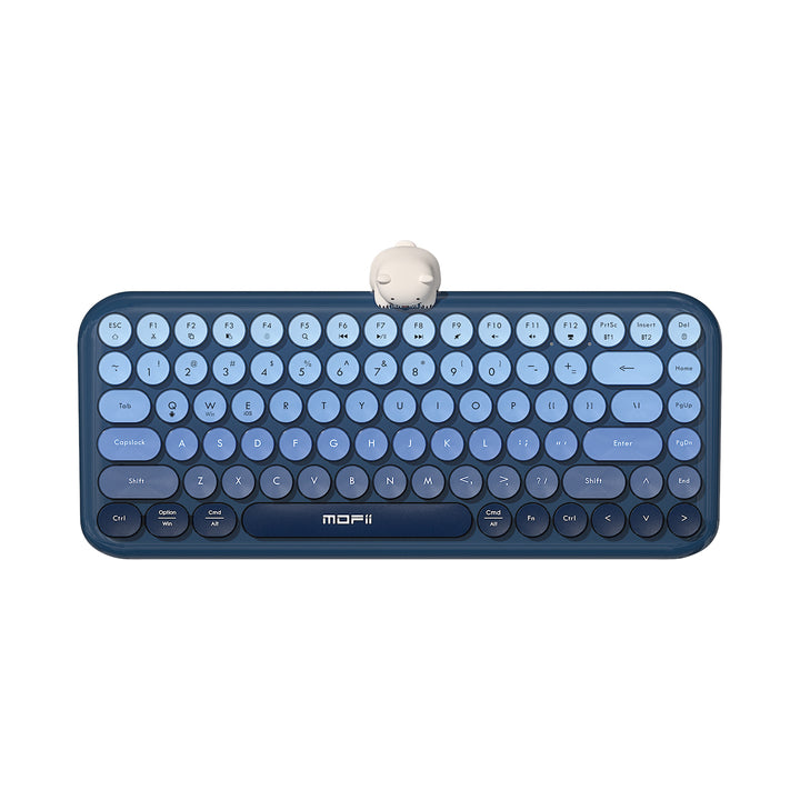 MOFII Hot Sale Compact Mini 84-Keys Keyboards Round Retro Woman Girl Wireless BT Cute Colorful Keyboard