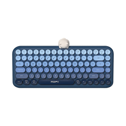 MOFII Hot Sale Compact Mini 84-Keys Keyboards Round Retro Woman Girl Wireless BT Cute Colorful Keyboard