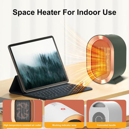 Mini Portable Plug-in Desk Heater, Electric Low Energy Consumption Heater for Home & Office