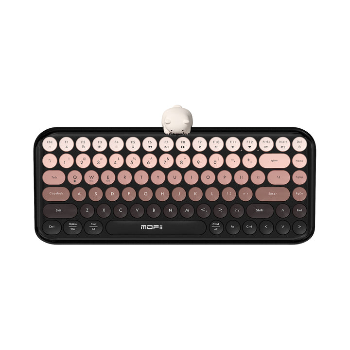 MOFII Hot Sale Compact Mini 84-Keys Keyboards Round Retro Woman Girl Wireless BT Cute Colorful Keyboard