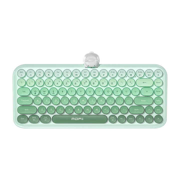 MOFII Hot Sale Compact Mini 84-Keys Keyboards Round Retro Woman Girl Wireless BT Cute Colorful Keyboard